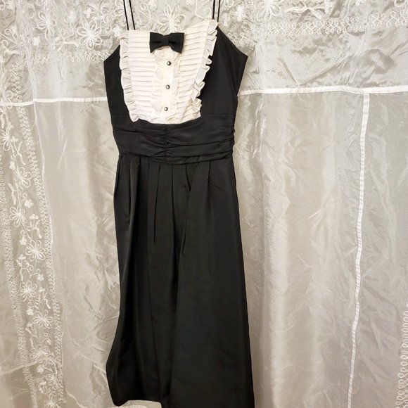 LAST CHANCE!  RARE Vintage Tuxedo Dress! 9 - Picture 3 of 15